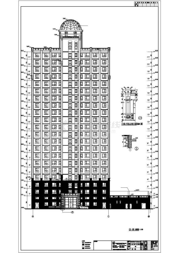 【大连】某21层住宅楼剪力墙结构建筑设计方案图-图二