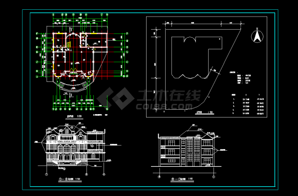 某地区某私人别墅建筑设计cad全套方案图-图二