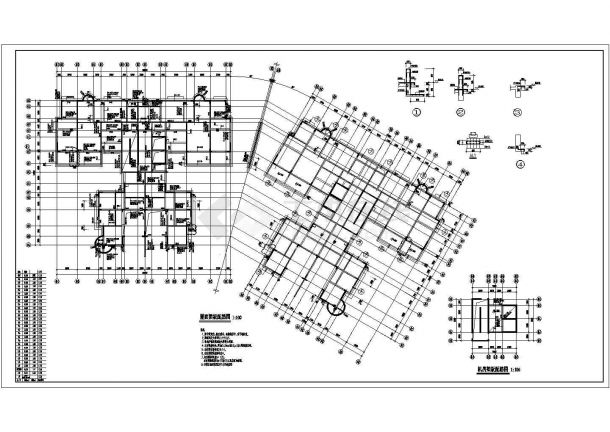 某地28层框支剪力墙住宅结构施工图-图二
