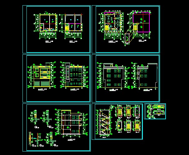 某地区某私人住宅建筑设计cad方案施工图纸_图1
