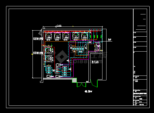 某会所锅炉房cad施工设计系统原理图-图二