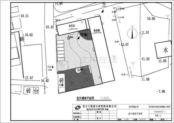 北方某工程公司围墙及大门设计施工图纸-图一