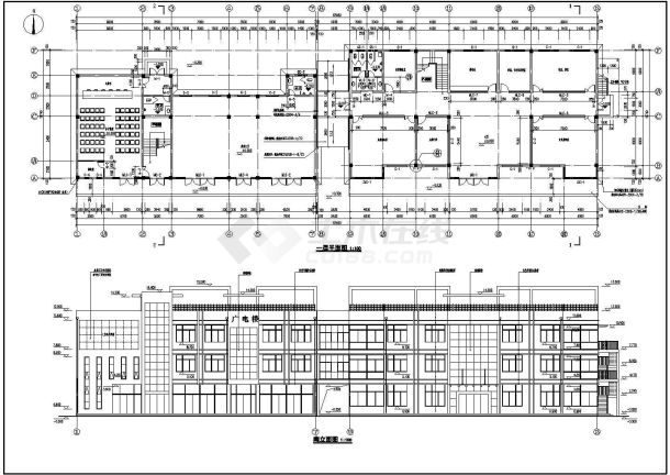 某地乡镇卫生所、文化站建筑方案设计图-图一