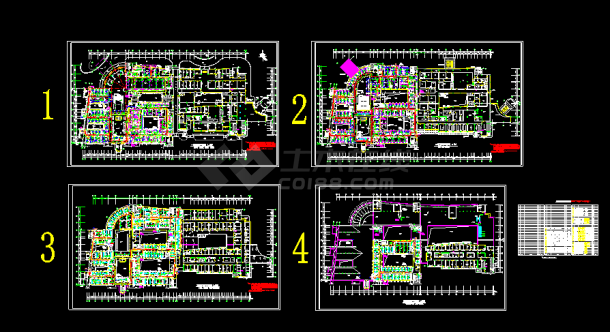某医院办公楼全套中央空调设计cad平面施工方案图-图一