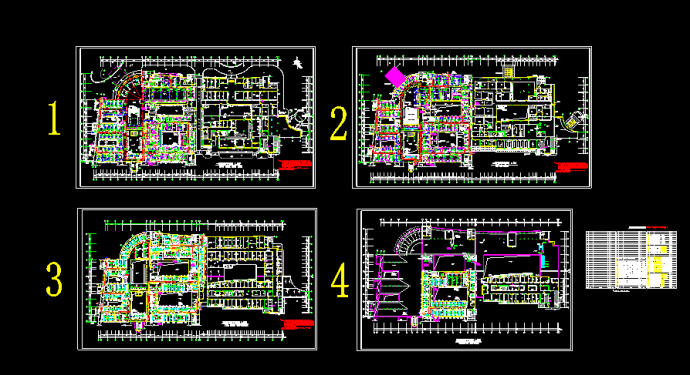某医院办公楼全套中央空调设计cad平面施工方案图_图1