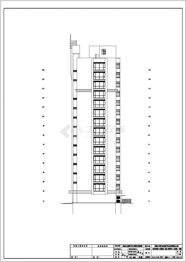 某地17层框架剪力墙结构住宅建筑设计施工图-图二