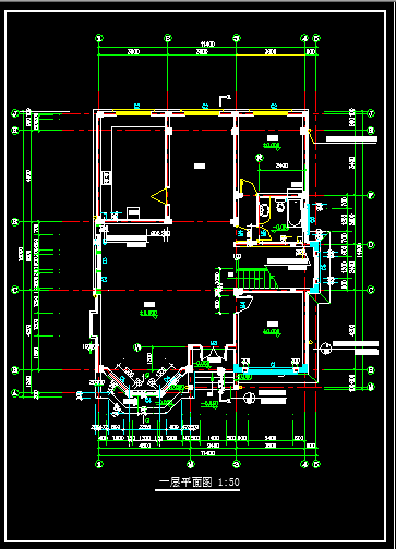 一套现代别墅建筑施工图纸（共8张）-图二