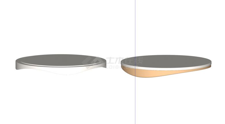 圆盘造型和流线边缘现代吸顶灯su-图二