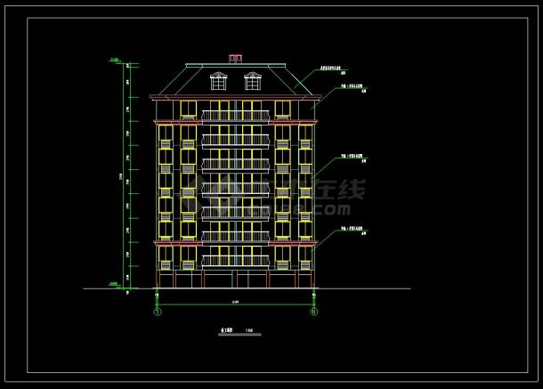 某小区精品高层住宅楼建筑设计cad施工方案图-图二