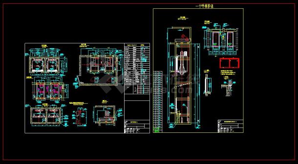 某小区住宅楼电梯建筑设计方案cad施工详图-图一