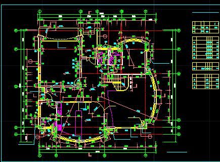 某地大型别墅施工建筑CAD图纸（共11张）-图二