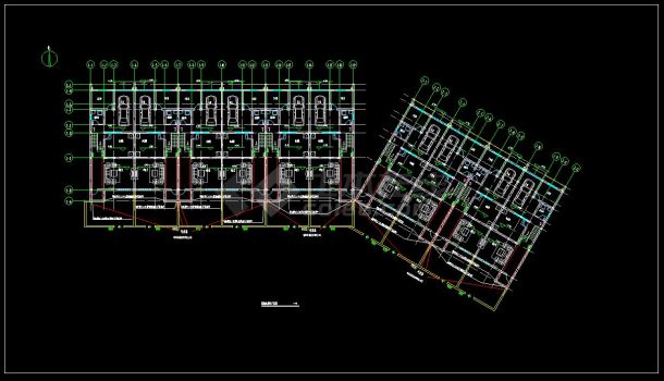 某地联排三层别墅建筑电气设计cad施工图-图二