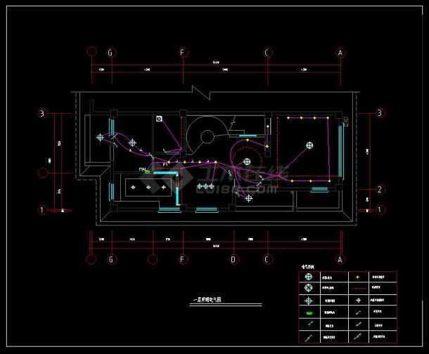 某小区复式住宅楼装修电气设计cad施工图-图二
