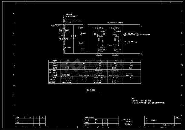 某企业工厂整套电气设计cad施工图(含设计说明）-图二