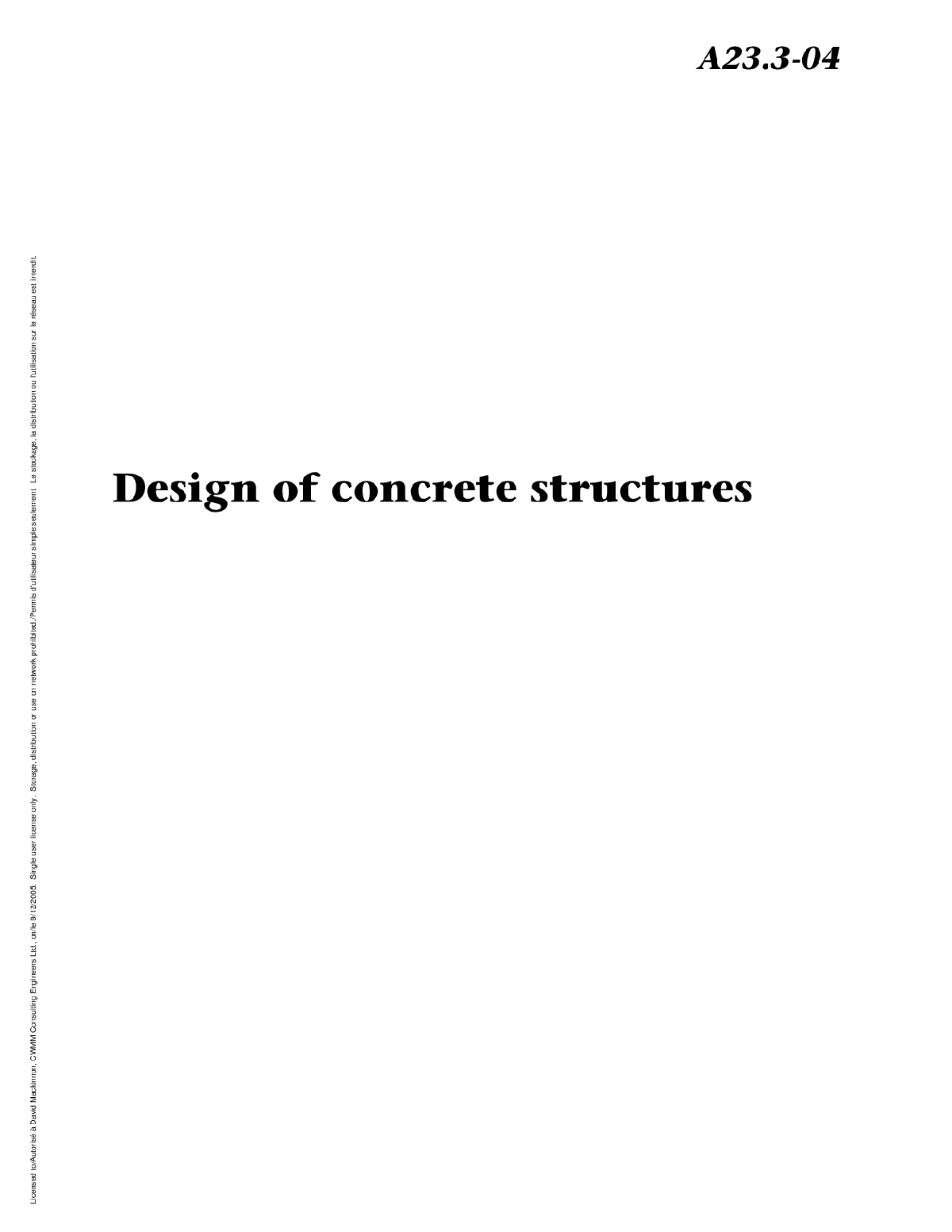 加拿大混凝土结构设计规范
