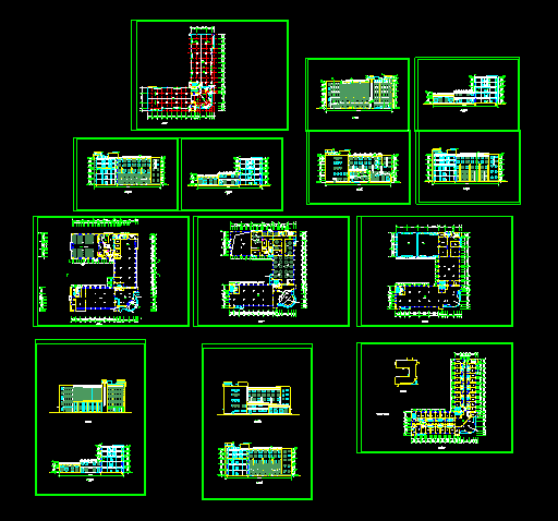 某市商业综合楼建筑CAD设计施工平立面图