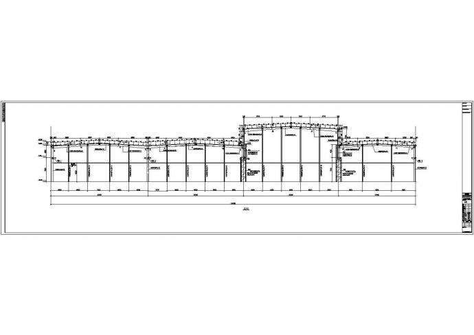 某地四连跨门式钢架厂房结构施工图（高低跨）_图1