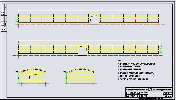 某地单层单层桁架结构厂房施工图纸_图1