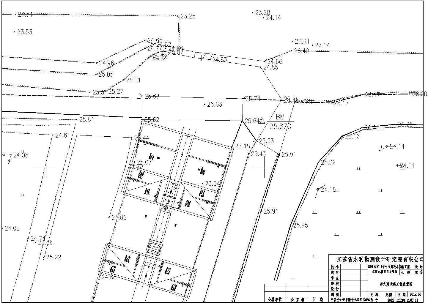 【邳州】2011年中央小型农田水利重点县项目单孔小型水闸初步设计图纸
