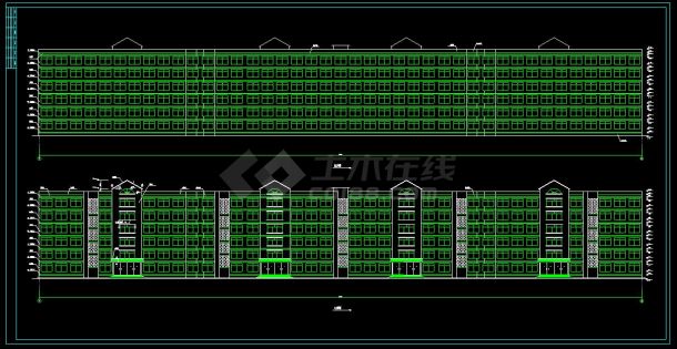 某地精品学生公寓楼建筑设计cad方案图-图二