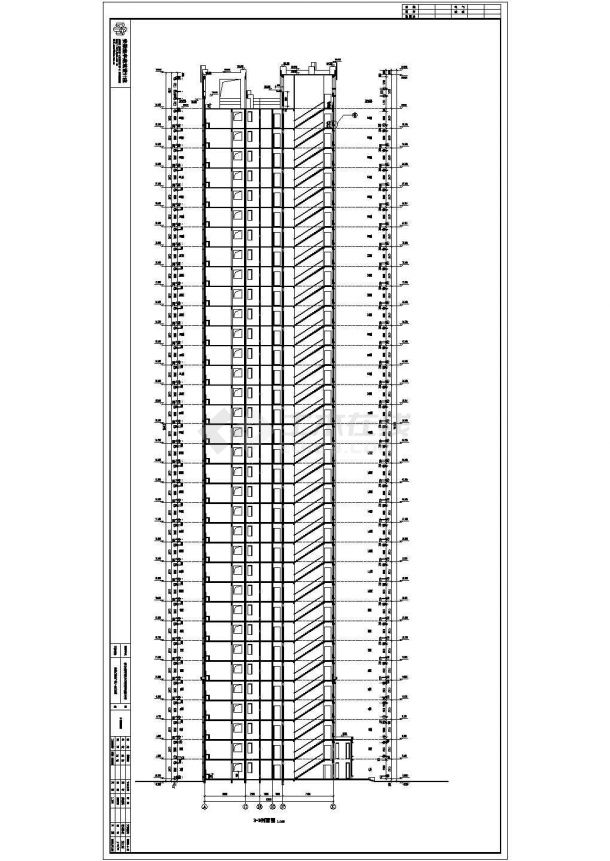 某地34层框架剪力墙结构高层住宅楼建筑方案设计-图一