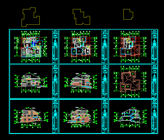 某区三层日式别墅全套建筑施工图CAD图纸_图1