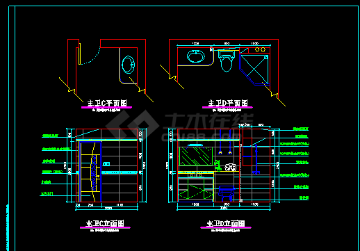 某小区阳光别墅方案设计图CAD图纸-图二