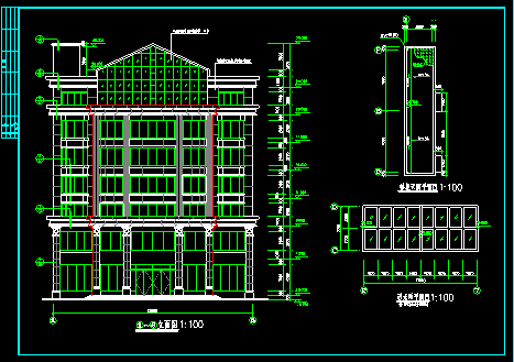 某小区综合楼全套建筑图设计CAD图纸-图二