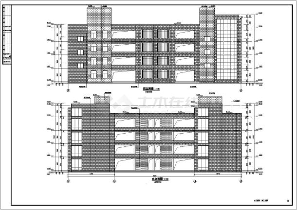 某地框架结构小学教学楼建筑设计施工图-图二