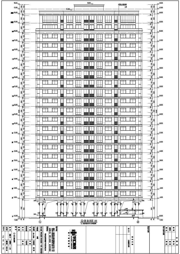 某地小区全套框架剪力墙高层住宅建筑施工图-图一