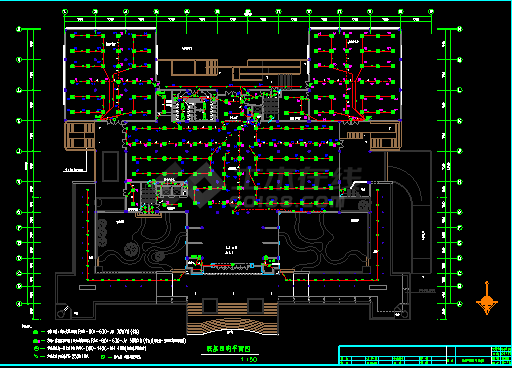 广州某图书馆电气设计CAD施工图纸-图二