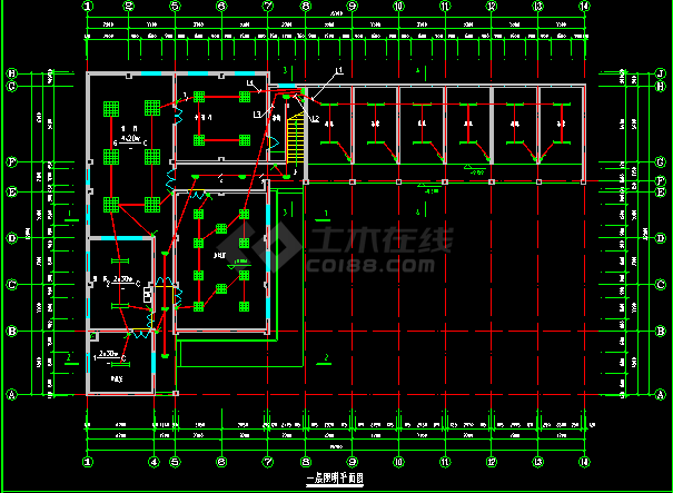 某小区宿舍楼电气照明CAD设计图-图二