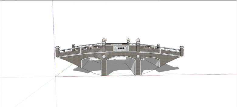 混合体系式钢材中式桥su模型-图一