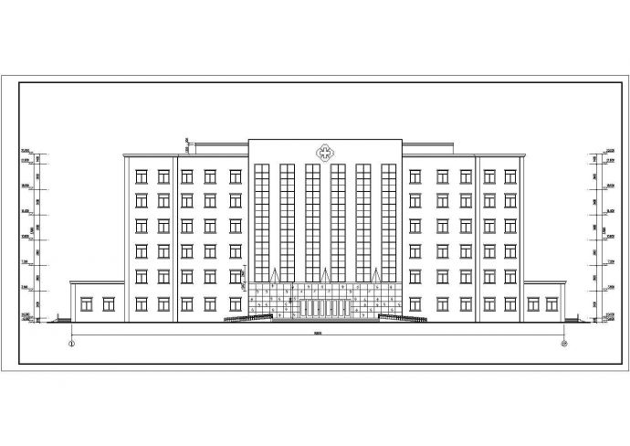 某乡镇六层框架结构综合医院楼建筑施工图_图1
