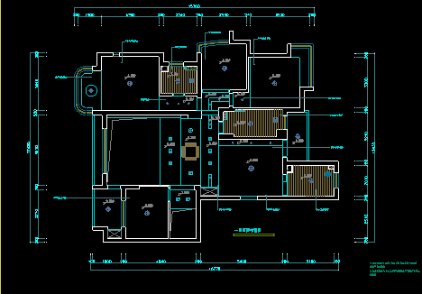 某高档别墅室内装修CAD设计施工图纸-图二