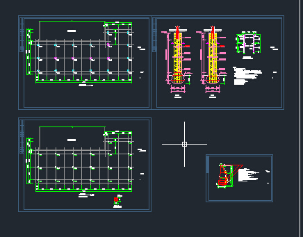 某地区多功能厅室外平台结构图CAD图纸