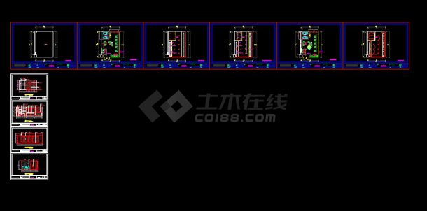 某地区乐风造型理发店装修设计cad施工图-图一