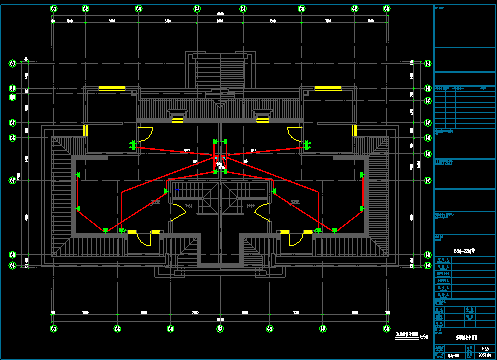 某小区四层叠加别墅电气照明图设计CAD图纸-图二