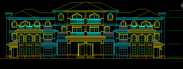 一套详细的联排别墅建筑结构图纸（共7张）-图二