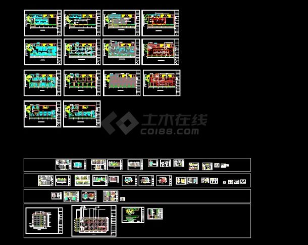 某地区经典C型风格咖啡厅装修设计cad施工图-图一