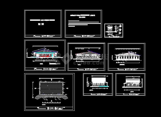 某幼儿园儿童木质活动室全套建筑设计图-图一