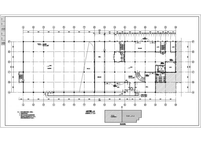 某地九层框架结构室内滑雪馆综合楼建筑设计方案图_图1