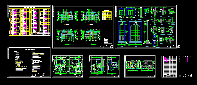 某地三层别墅建筑施工图纸（包含1张效果图）_图1
