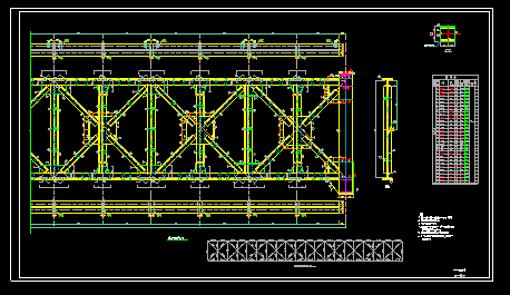 60米跨度管状输送机栈桥钢结构cAd施工图纸-图二