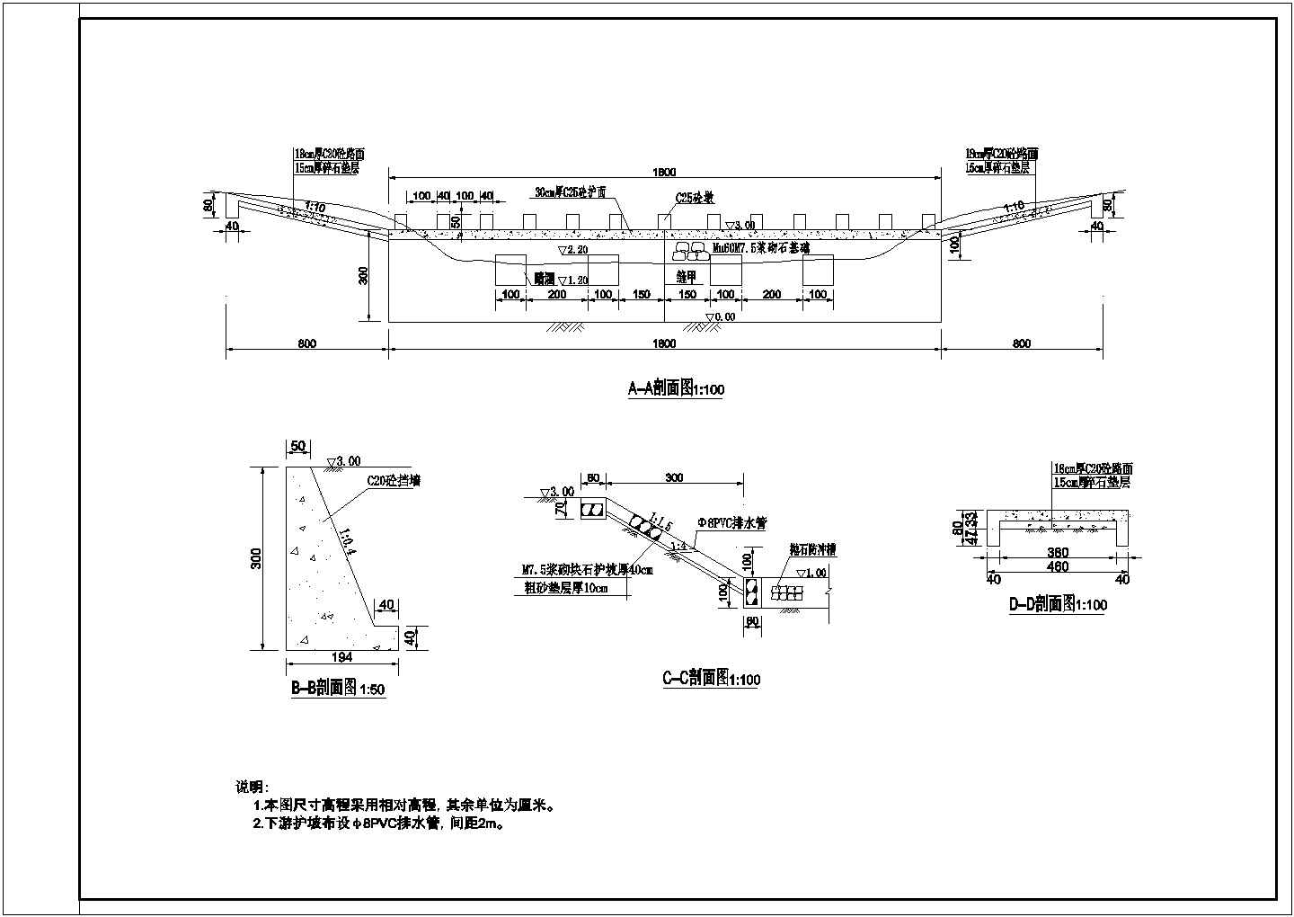 【浙江】某地农田水利工程设计施工图纸