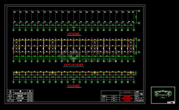 实用钢结构厂房屋顶气楼cad施工图-图二