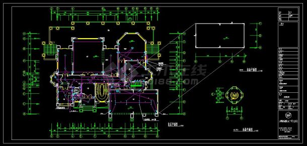 某地大型豪华别墅建筑电气设计cad施工图(含设计说明）-图二