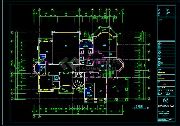 某地多层豪华型别墅建筑给排水设计CAD施工图(含设计说明）-图二