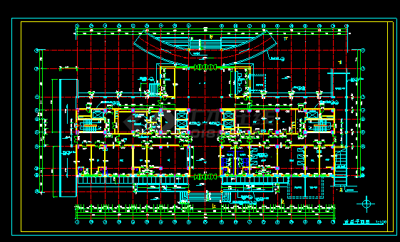 保定市医院建筑施工设计CAD详细图-图二
