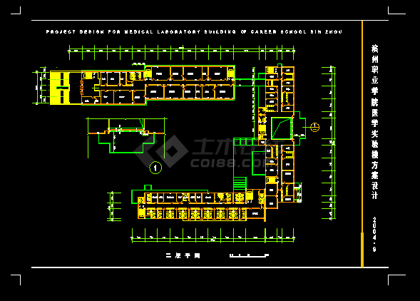 滨州职业技术学院医学实验楼CAD详细方案-图二